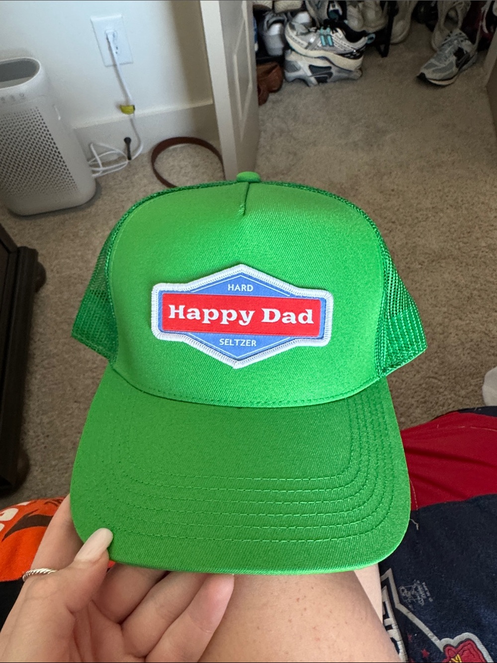 Happy Dad Green Trucker Hat